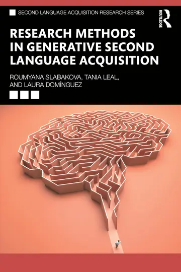 Cover of Research Methods in Generative Second Language Acquisition