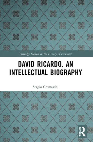 Cover of David Ricardo. an Intellectual Biography