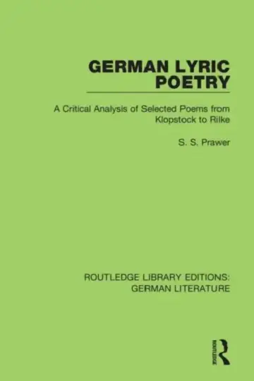 Cover of German Lyric Poetry