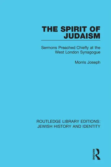 Cover of The Spirit of Judaism