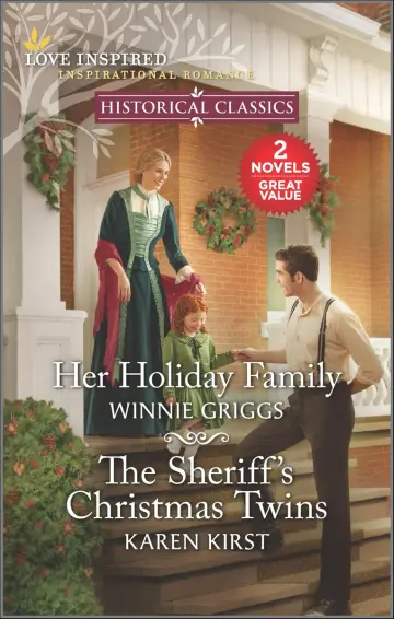 Cover of Her Holiday Family and the Sheriff's Christmas Twins