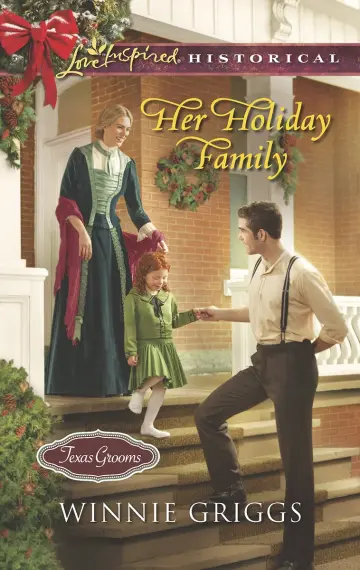 Cover of Her Holiday Family (Texas Grooms (Love Inspired Historical))