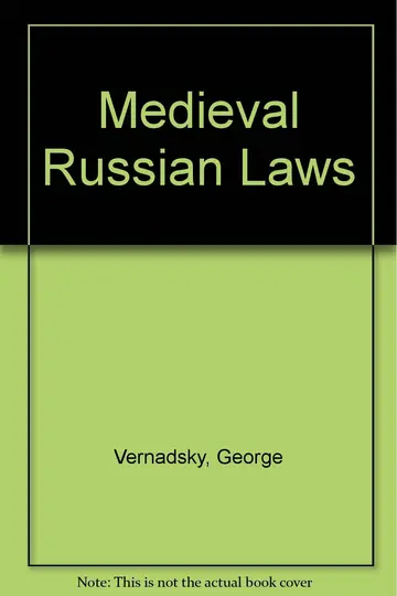 Cover of Medieval Russian Laws