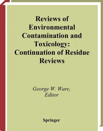 Cover of Reviews of Environmental Contamination and Toxicology