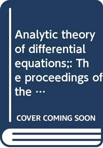 Cover of Analytic theory of differential equations