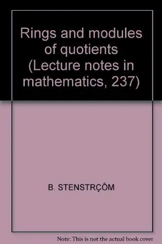 Cover of Rings and modules of quotients