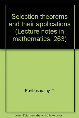 Cover of Selection theorems and their applications