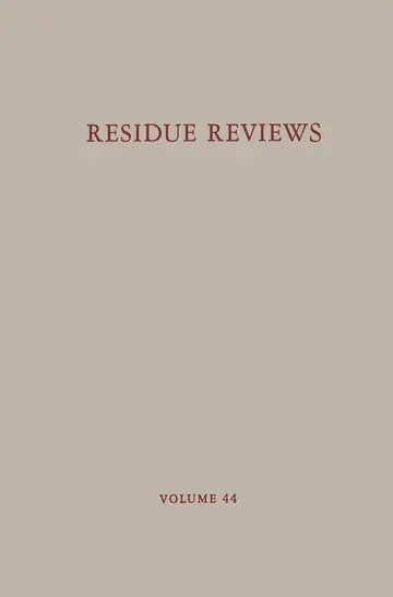 Cover of Residue Reviews