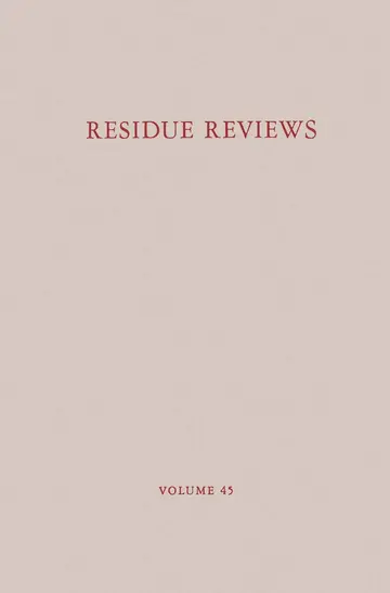 Cover of Residue Reviews