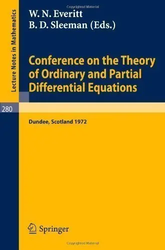 Cover of Conference on the Theory of Ordinary and Partial Differential Equations, held in Dundee/Scotland, March 28-31, 1972