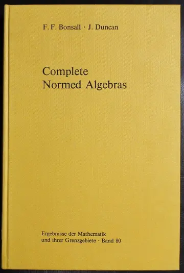 Cover of Complete Normed Algebras