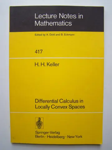 Cover of Differential calculus in locally convex spaces