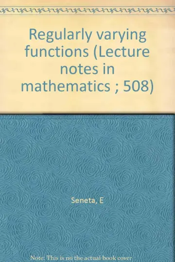 Cover of Regularly varying functions