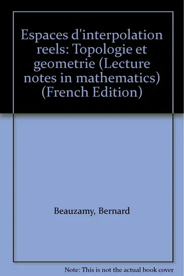 Cover of Espaces d'interpolation reels