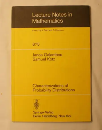 Cover of Characterizations of Probability Distributions
