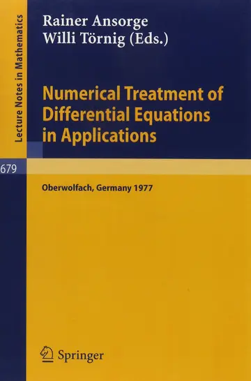 Cover of Numerical treatment of differential equations in applications