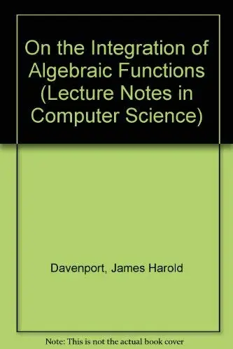 Cover of On the Integration of Algebraic Functions