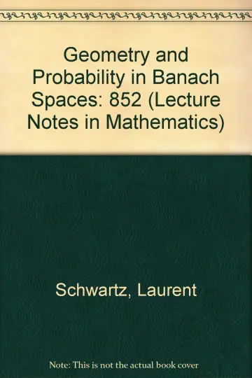 Cover of Geometry and Probability in Banach Spaces