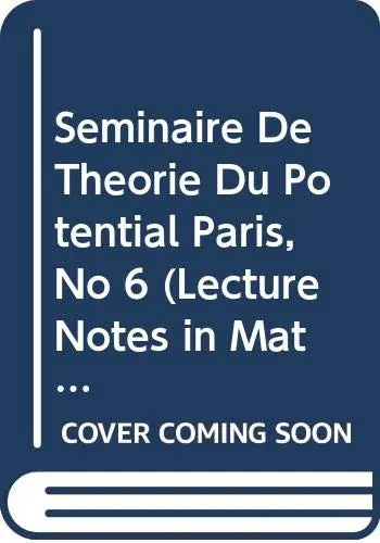 Cover of Seminaire De Theorie Du Potential Paris, No 6