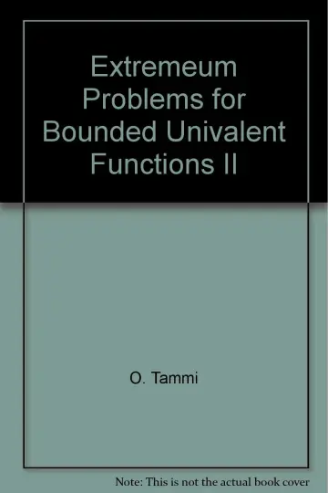 Cover of Extremeum Problems for Bounded Univalent Functions II