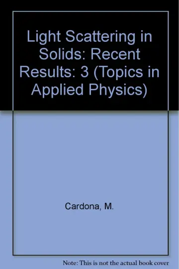 Cover of Light Scattering in Solids