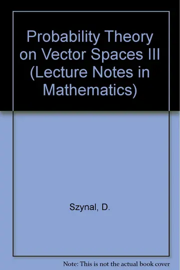Cover of Probability Theory on Vector Spaces III