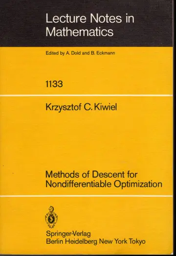 Cover of Methods of Descent for Nondifferentiable Optimization