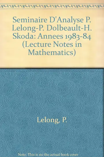 Cover of Seminaire D'Analyse P. Lelong-P. Dolbeault-H. Skoda