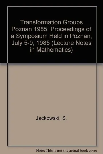 Cover of Transformation Groups Poznan 1985