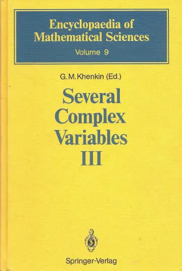 Cover of Several Complex Variables III