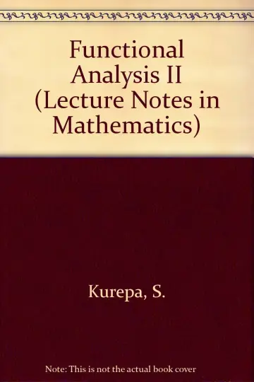 Cover of Functional Analysis II