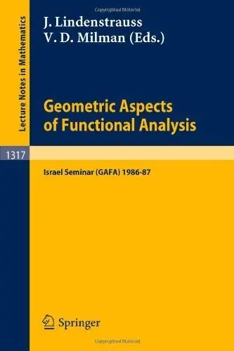 Cover of Geometric Aspects of Functional Analysis