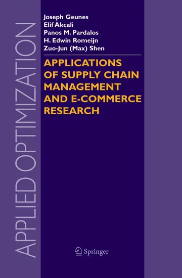 Cover of Applications of Supply Chain Management and E-Commerce Research