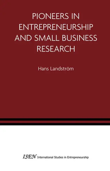 Cover of Pioneers in Entrepreneurship and Small Business Research
