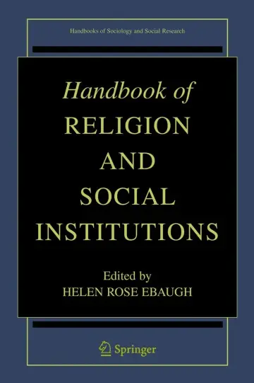 Cover of Handbook of Religion and Social Institutions