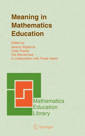 Cover of Meaning in Mathematics Education