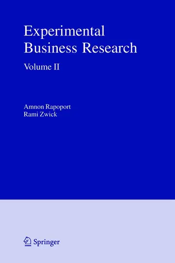 Cover of Experimental Business Research