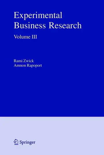 Cover of Experimental Business Research