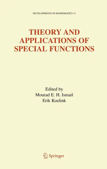 Cover of Theory and Applications of Special Functions
