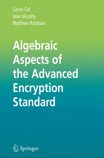 Cover of Algebraic Aspects of the Advanced Encryption Standard