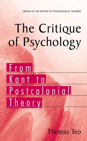 Cover of The Critique of Psychology