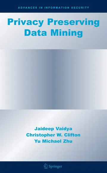 Cover of Privacy Preserving Data Mining
