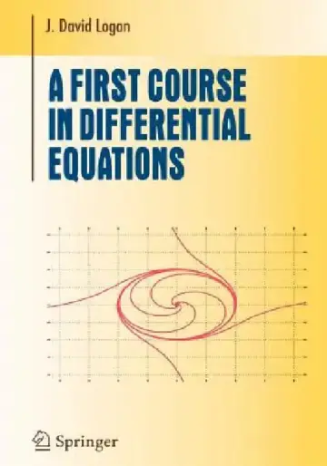 Cover of A First Course in Differential Equations