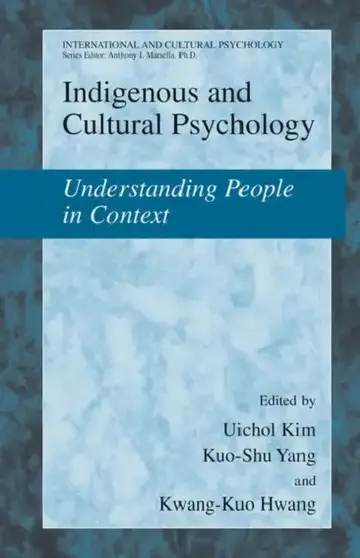 Cover of Indigenous and Cultural Psychology