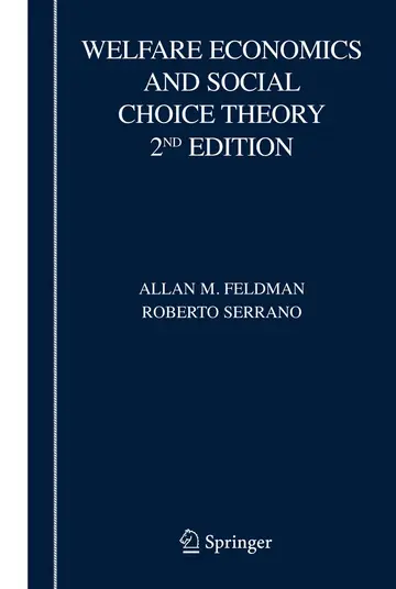 Cover of Welfare Economics and Social Choice Theory