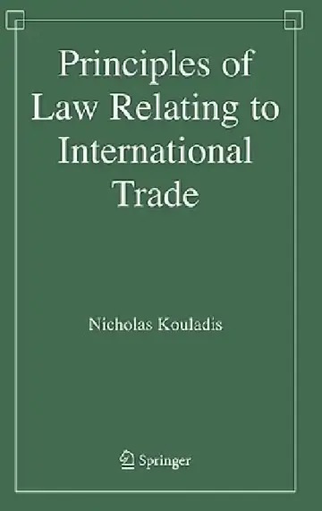Cover of Principles of Law Relating to International Trade