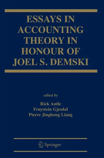Cover of Essays in Accounting Theory in Honour of Joel S. Demski