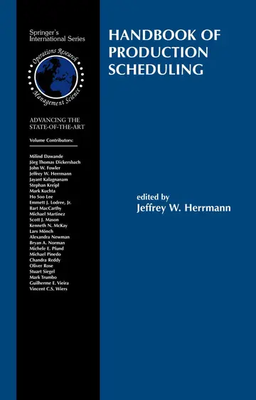 Cover of Handbook of Production Scheduling