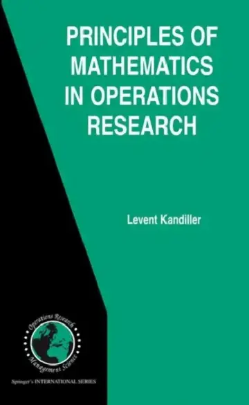 Cover of Principles of Mathematics in Operations Research