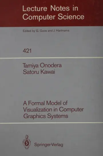 Cover of A Formal Model of Visualization in Computer Graphics Systems